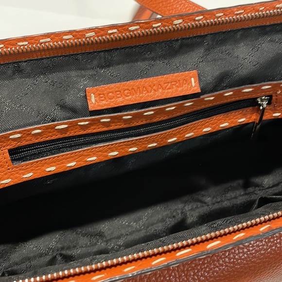 BCBGMaxAzria Burnt Orange Leather Shoulder Bag - Picture 7 of 10